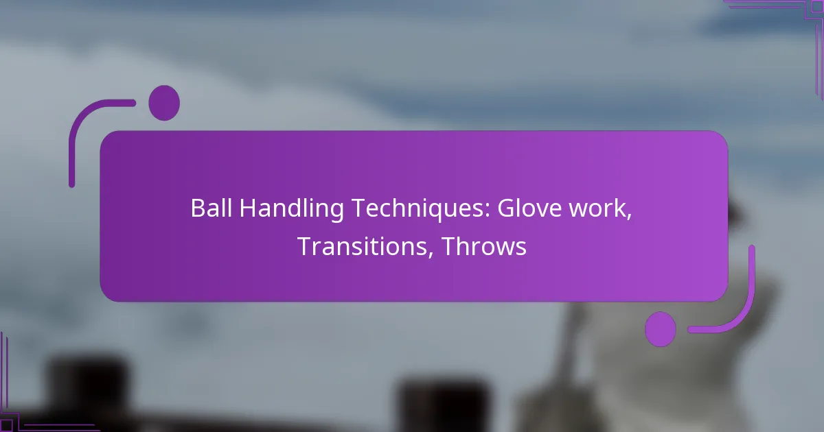 Ball Handling Techniques: Glove work, Transitions, Throws