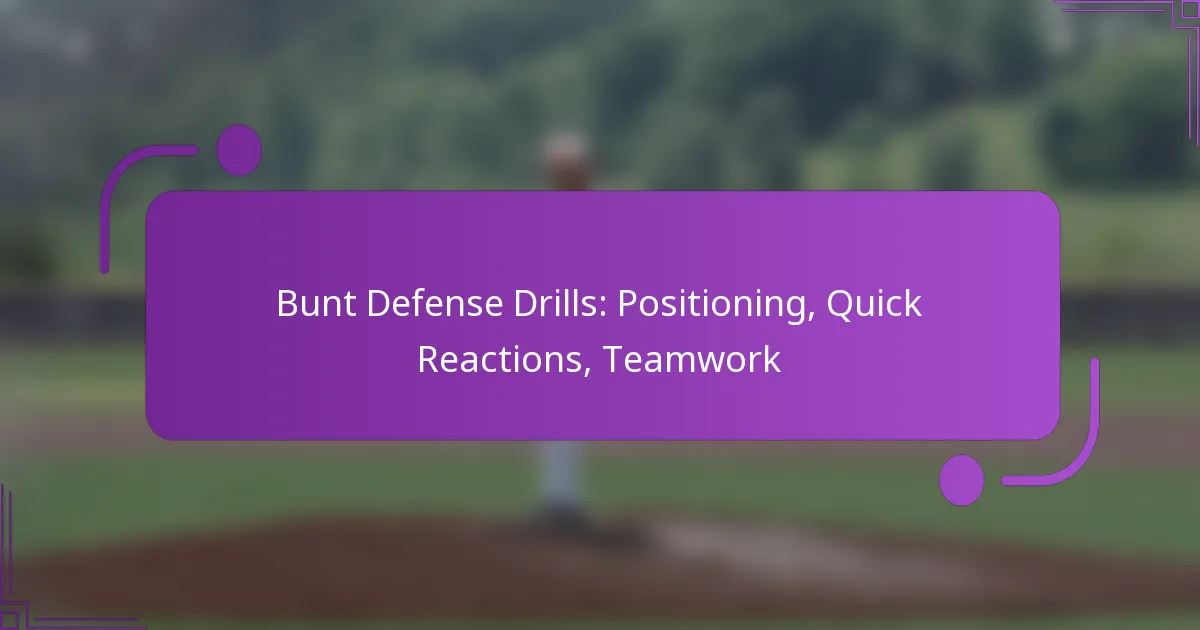 Bunt Defense Drills: Positioning, Quick Reactions, Teamwork