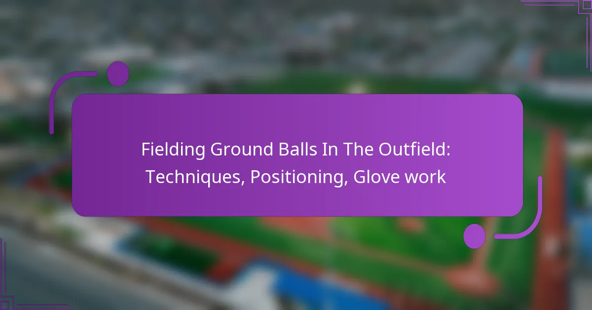 Fielding Ground Balls In The Outfield: Techniques, Positioning, Glove work