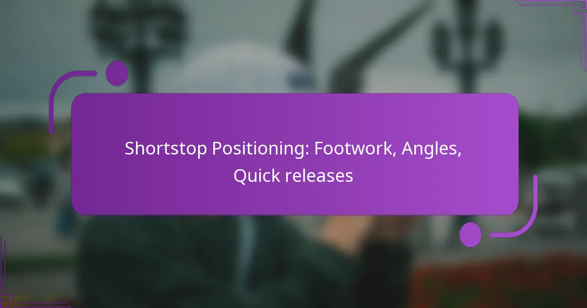 Shortstop Positioning: Footwork, Angles, Quick releases