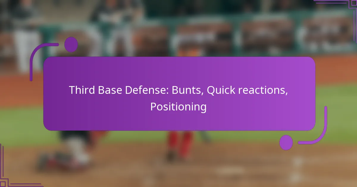 Third Base Defense: Bunts, Quick reactions, Positioning