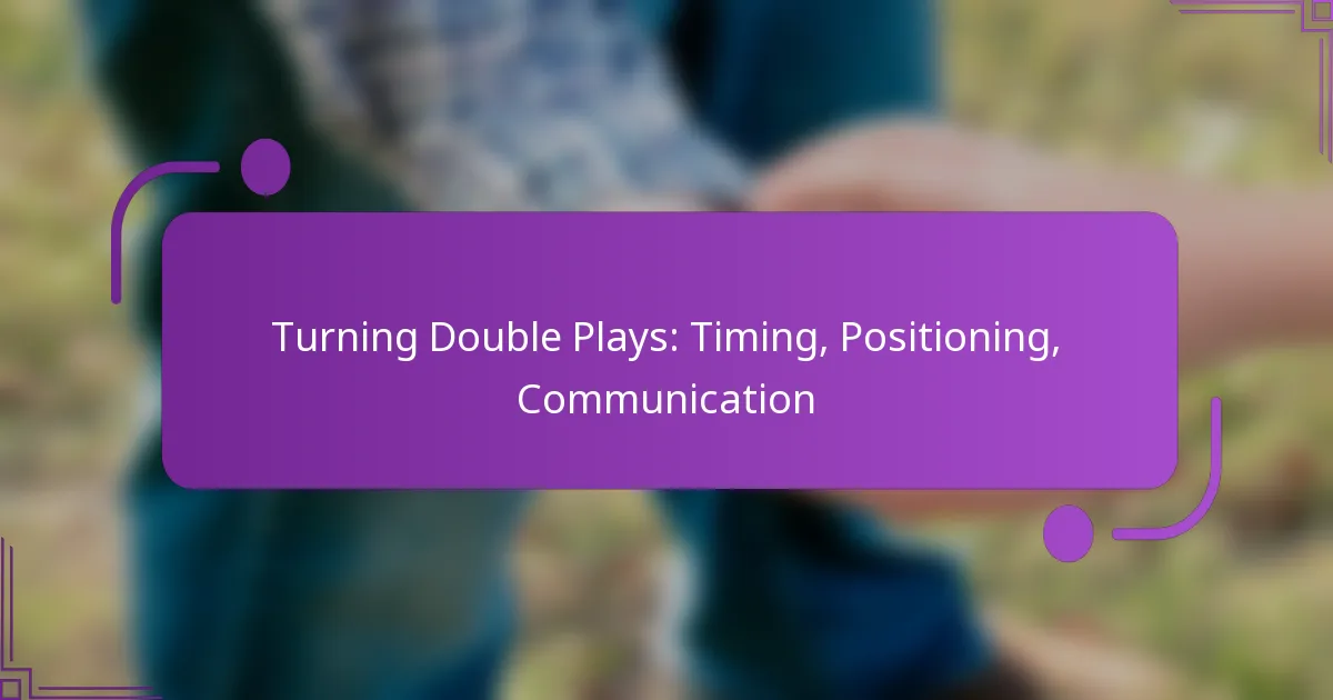 Turning Double Plays: Timing, Positioning, Communication
