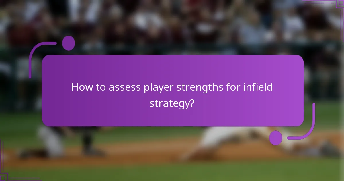 How to assess player strengths for infield strategy?