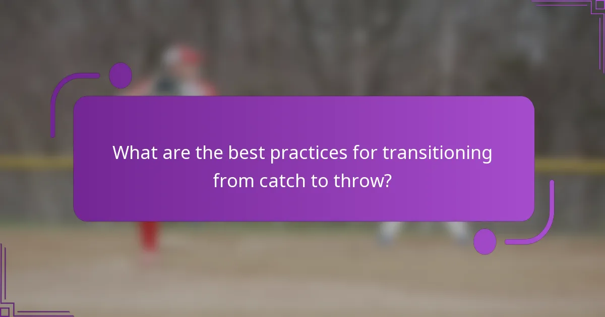 What are the best practices for transitioning from catch to throw?